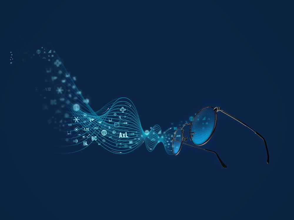 Glasses with datastream