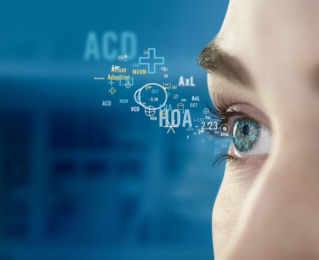 Auge mit Daten
